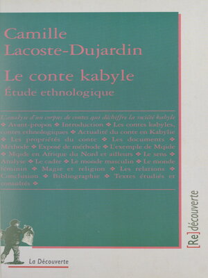 cover image of Le conte kabyle